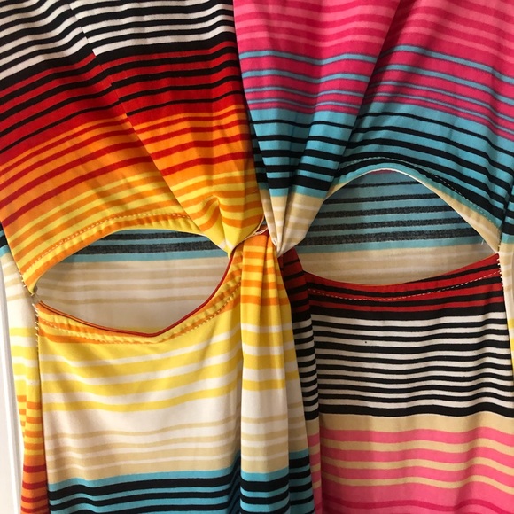 Striped Multicolored Bodycon  Dress - Picture 9 of 9